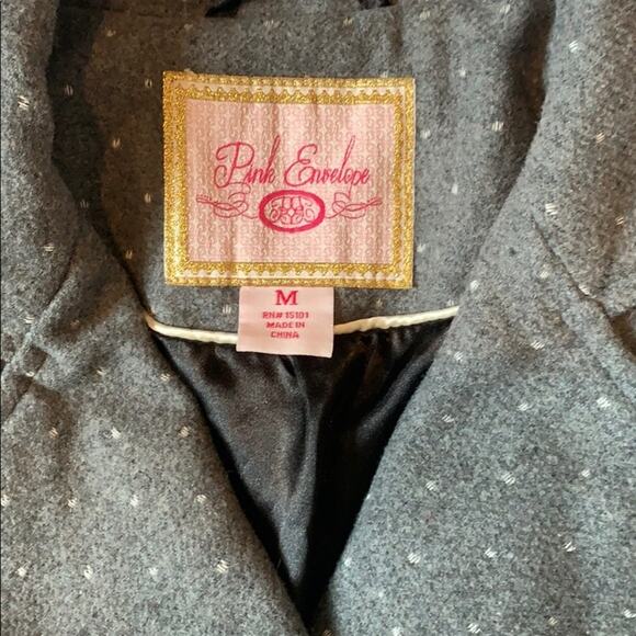Pink Envelope Lolita grey polka dot peacoat, med - Picture 5 of 8